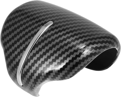 X AUTOHAUX 1PCS Car Gear Shift Knob Cover Sticker Head Trim Cover for Honda CR-V 2017-2021 Carbon Fiber Pattern Black Silver Tone...