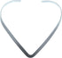 New Shiny Silver 6mm Wide V Shaped Choker Collar Necklace Wire (CV3), Silver, 16" to 18"...