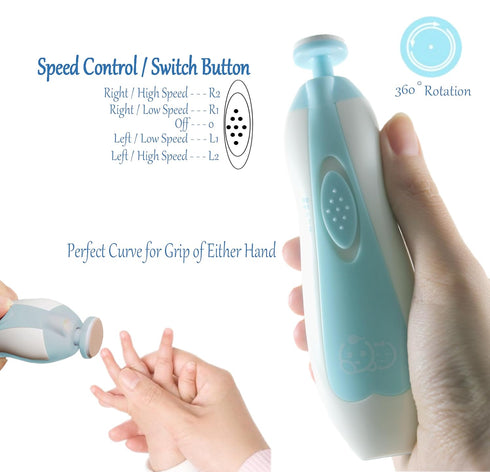 Baby Nail Trimmer 21 in 1, Usage Labeled Case & 13 Extra Replacement Tools, Royal Angels Baby Electric Nail File, Baby Nail Care, Nail Clipper New...