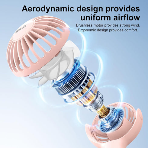Portable Handheld Fan,2 IN 1 Mini Personal Fan, Small Desk Fan with Keychain Stand, Powerful Cooling Fan, Quiet Hand Fan, Beach Travel Fan, USB Re...