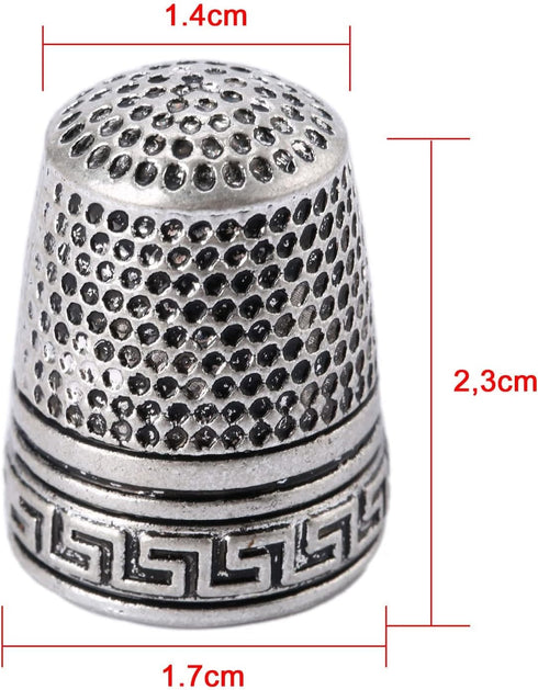 Mtsooning Antique Sewing Thimble, Metal Fingertip Protector, Finger Shield Ring for Quilting Craft Accessories DIY Sewing Tools...