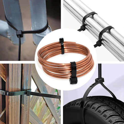 250lb Extra Long Zip Ties Heavy Duty 36 Inch (Actual 39 In) Outdoor, Large Cable Tie Wraps Black Plastic Wire Ties Wide Big Strong Thick Zipties 1...