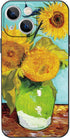 Compatible with iphone 15,Yellow Floral Sunflowers Van Gogh Art Aesthetic Design Phone Case,TPU Shockproof Waterproof Antishock Phone Protective C...