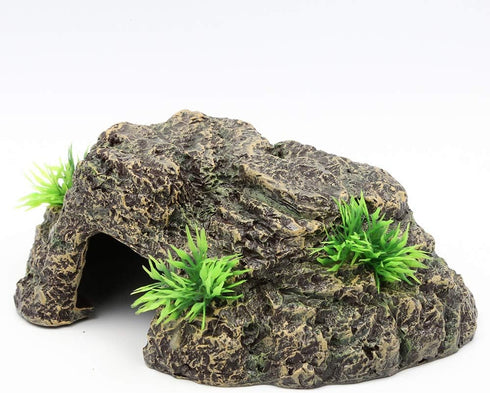 AQUA KT Reptile Cave Hide Natural Hiding Place for Terrarium Amphibian Lizard Snake Bearded Dragon Frog Leopard Terrestrial Gecko Cave...