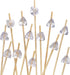 BambooMN 5.9" Decorative Acrylic Clear Gem End Bamboo Cocktail Fruit Sandwich Picks Skewers for Catered Events, Holiday's, Restaurants or Buffets ...