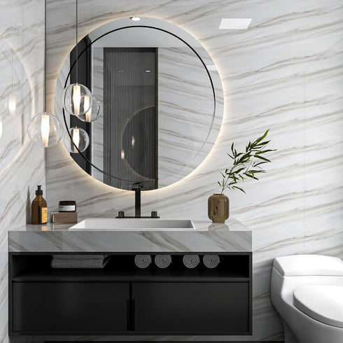 Marble Contact Paper Peel and Stick Countertops for Kitchen Countertop Peel and Stick Waterproof Faux Marble Wallpaper for Bathroom Granite Self-A...