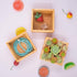 4 Pack Unfinished Wooden Box Rustic Small No Lid Wood Square Storage Organizer for DIY Crafts, Jewelry, Collectibles, and Home Decoration Succulen...