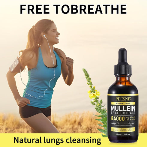 Mullein Drops for Lungs - Non-GMO Mullein Leaf Extract with Chlorophyll for Lung and Respiratory Support...