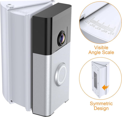 NANW Adjustable 30 to 55 Degree Doorbell Angle Mount Compatible with Video Doorbell 1/2/3/4/Wired/Pro/(2020 Release), Doorbell Camera Mount Holder...
