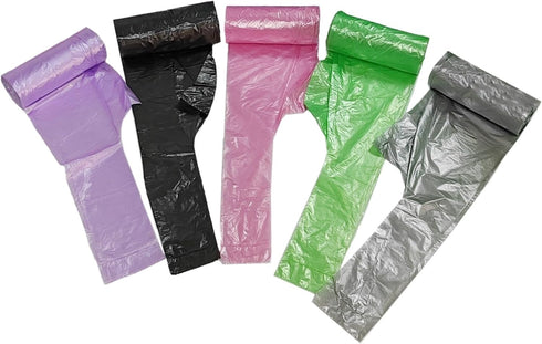 4 Gallon/100pcs Small Trash Bags, Fangkun Small Garbage Bags, Handle Rubbish Bags for Home, Office, Car/15 Liter/5 Rolls (Multi-color)...