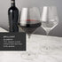 Viski Raye Angled Burgundy Glasses Set of 2 - Premium Crystal Clear Glass, Modern Stemmed, Flat Bottom Red Wine Gift Set - 21 oz...