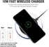 Wireless Charger, 10W Fast Wireless Charging Pad Compatible with Samsung Galaxy S9/S9+/Note 8/S8/S8 Plus,7.5W Qi Charging Base Stand for Charging ...