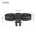 MECCANIXITY Drip Irrigation Barbed Tee 4-Way Fitting 8mm to 4mm ID Tubing for Garden Drip Tape Tubing Sprinkler System Black Pack of 10...