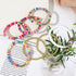 Colorful Beaded Bracelets for Women Heishi Bracelet Set Gold Bead Bracelets Resin Acrylic Bangle Bracelets Stackable Stretch Strand Bracelet...