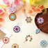 BEUNITONE 12 Pairs Flower Diamond Painting Earrings Love Heart DIY Earring Making Kit Star Diamond Art Earrings Jewelry Making Kit for Adults Wome...
