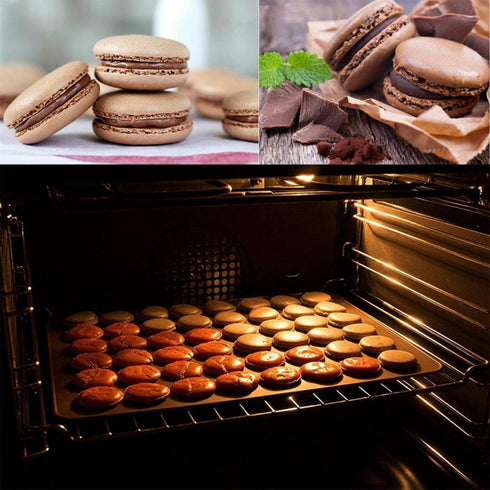 2 PCS 48 Capacity Macaron Silicone Baking Mat Baking Sheet Muffin DIY Chocolate Cookie Mould for Baking, Non-Stick, Easy to Clean, Reusable Baking...