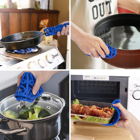 CHEFBEE 3PCS Trivets for Hot Dishes, Trivet Hot Plate Holder for Pots and Pans, Countertop, Silicone Trivet Mat Non-Slip Heat Resistant Kitchen Te...