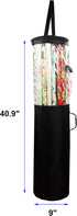Freegrace Gift Wrap Organizer | Large 9" x 40.9" Wrapping Paper Rolls Storage Bag | Tearproof & Space Saving Under Bed Gift Bag Organization (Blac...