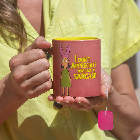 Bob's Burgers Coffee Mug - I Don't Appreciate Your Lack Of Sarcasm - 12oz Louise Belcher Printed Mug...