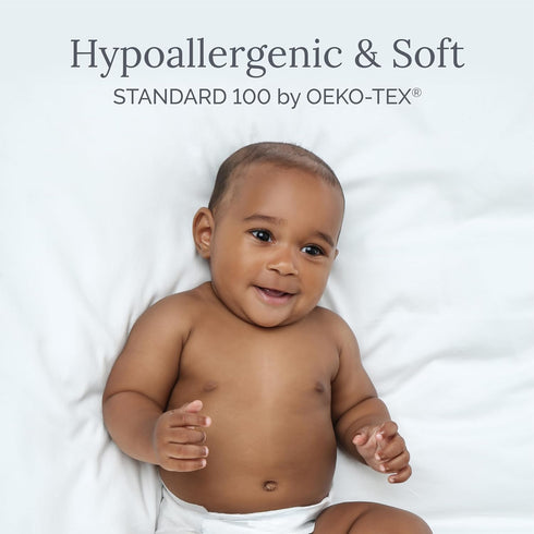 Natemia 100% Organic Cotton Crib Sheets for Boys and Girls - Made in Turkey, Silky Soft and Hypoallergenic, Baby Crib Sheets Neutral, Toddler Bed ...