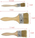 3 Pcs Flat Chip Paint Brush Wooden Stencil Natural Bristle Paintbrush for Wall Painting Waxing Stains Oil Wax Varnishes Glues Stain...