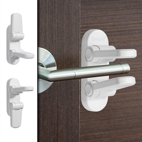 2 Pack - Door Lever Baby Safety Lock - Baby Proofing - Prevent Little Kids from Opening Doors with A Child Proof Door Handle Lock - 3M Adhesive - ...