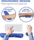 Doctor Developed Ergonomic Wrist Rest for Mouse & Keyboard and Perfect for Good Wrist Health, Posture & Joint Conditions by Dr Arthritis - Blue...