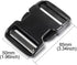 DYZD Premium 50mm Flat Dual Adjustable Side Release Buckles (4PCS, Black)...