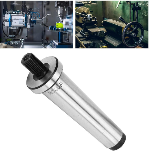 MT2-3/8-24 Drill Chuck Arbor 2MT Shank To 3/8in 24 Threaded Drill Chuck Arbor Hardened Morse Taper MT2 Adapter for Pneumatic Tools...