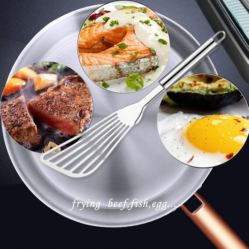 Tenta Kitchen Flexible Fish Turner Spatula, for Fish/egg/meat/dumpling Frying (Turner Set Of 2)...