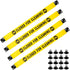4 Pcs Closed for Cleaning Sign with Magnetic Ends Nylon Bathroom Restroom Signs Do Not Enter Magnetic Signs with 8 Suction Cup Hanger Banner for D...