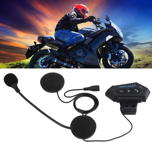 Estink Helmet BT Headset, BT12 Motorcycle Helmet BT Headset Headphone Speakers Support Handsfree Calling Hi-Fi Headphone with Rechargeable Li-ion ...