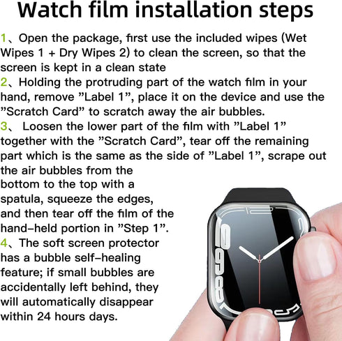 6 pcs TPU smart watch screen protector film for 1.83" RLQA RL54 Smartwatch Upgrade Flexible Film Scratch Resistant Soft HD TPU Transparent Film...
