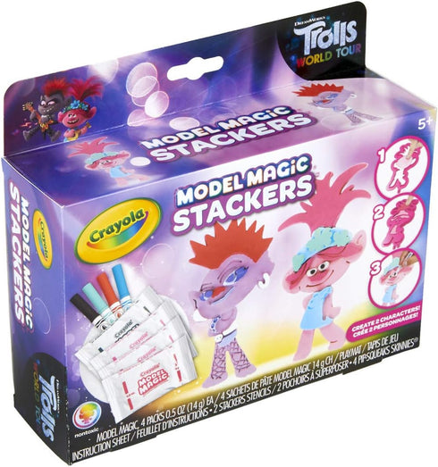 Crayola Trolls World Tour Model Magic Stackers, Trolls 2, Trolls Craft Kit, Gift for Kids, Ages 5, 6, 7, 8...