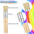 18 Pieces Wooden Stencil Brushes Natural Stencil Brushes Bristle Painting Brushes Wooden Handle Painting Stencil Brushes for Acrylic Oil Watercolo...