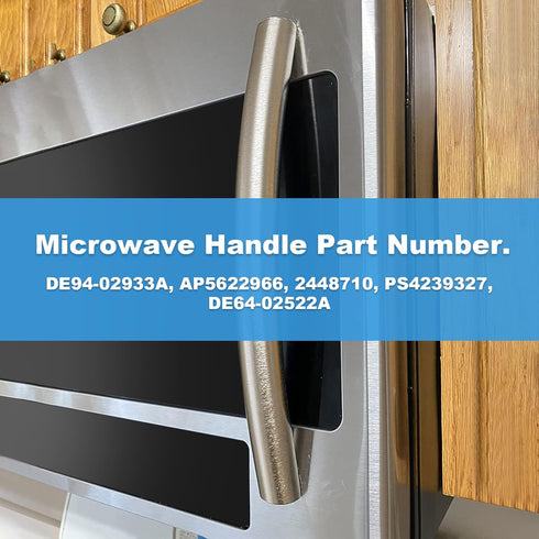 Microwave Door Handle DE94-02933A Replacement for Samsung Microwaves AP5622966 2448710 DE64-02522A PS4239327 Parts...
