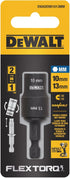 DEWALT FLEXTORQ Socket and Short Extension, 2 in 1, 10mm & 13mm, Double-Ended Nut Driver (DWADEND1013MM)...