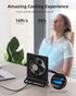 Koonie USB Fan, Strong Wind Ultra Quiet Small Desk Fan 220° Tilt Folding 3 Speeds Adjustable USB-C Corded Powered Personal Fan for Home Office Des...