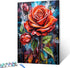 TUMOVO American Flowers Painting Paint by Number Kits 16 x 20 inch Coloful Romantic Rose Canvas DIY Graffitic Street Art Oil Painting for Kids Adu...