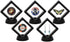 Set of 10 Pcs Black Diamond Shape Display 3D Floating Frame Display Holder Stands ?Medallions, Jewelry?Challenge Coin?2.75 x 2.75 x 0.75 inches...