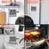Kitchen Instant Read Meat Thermometer, Digital Candy Cooking Smoker Oven Thermometer, BBQ Timer Clock Grill with Stainless Steel Food Probe, Silve...