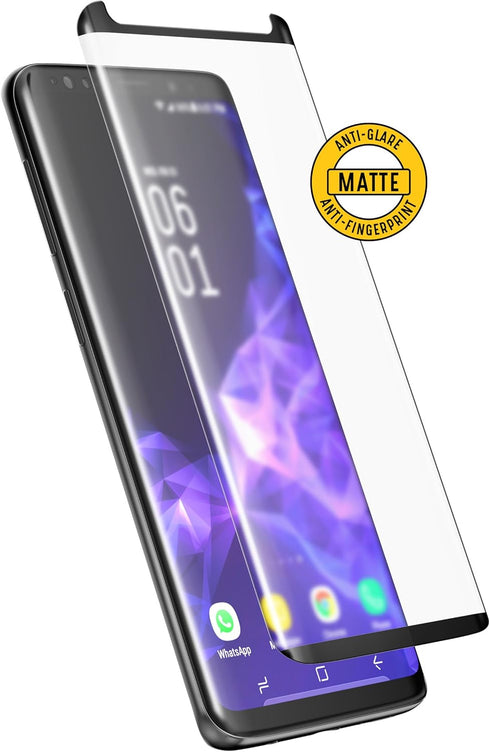Magglass Samsung Galaxy S9 Plus Matte Screen Protector - Curved Fingerprint free Tempered Glass (MagGlass XM90) Reinforced Anti Glare Screen Guard...