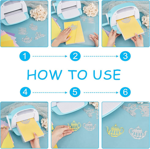 GLOBLELAND 4Pcs Metal Teapot Tea Cup Cutting Dies Tea Cup with Butterfly Stencil Template for Tea Party Invitations Scrapbook Embossing Christmas ...