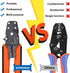 smseace Wire Connectors Crimping tool 22-10AWG Multifunctional stripping crimping pliers for Butt/Spade/Fork/Bullet/Ring/Bare terminals Wire crimp...