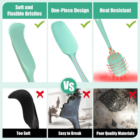 Silicone Spatula Set of 5 Spatulas Silicone Heat Resistant 446°F Kitchen Spatulas for Baking, Cooking and Mixing,Non Stick Cookware Food Grade, BP...