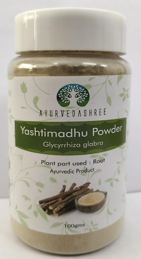 Yashtimadhu Powder 100 Gm | Natural Mulethi Powder/Licorice Powder Glycyrrhiza glabra | Supports Immunity | Mulethi | Vegan | Non GMO | Gluten Fre...