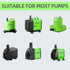 FREESEA Fountain Pump Nozzle Kit: 4 Sizes Replacement Adapters Plastic Water Spary Nozzle...