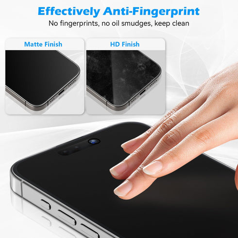 imluckies 2 Pack Matte Screen Protector for iPhone 15 Pro Max, Anti-Glare & Anti Fingerprint, Dynamic Island Compatible, Easy Install 6.7", Anti B...