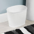 iDesign Kent BPA-Free Plastic Oval Waste Basket - 12" x 8" x 10", White...