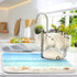 Summer Starfish Dish Drying Mats Seashells Beach Theme for Kitchen Counter Sink 16x18 in, Coastal Dish Draining Mat Baby Bottle Rack Drainer Mat D...
